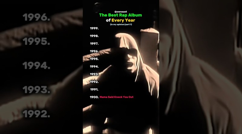 [The Best Rap Album of Each Year] part 1