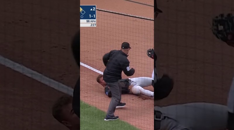 Hayden Senger caught the runner stealing 🙌 #mlb #mets #baseball #sports #highlights