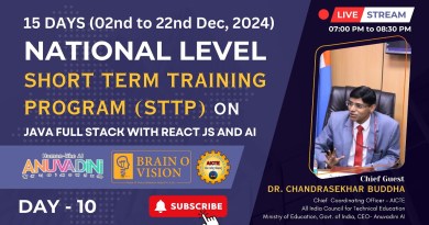 दिन 10 – रिएक्ट जेएस और एआई के साथ जावा फुल स्टैक पर राष्ट्रीय स्तर का अल्पकालिक प्रशिक्षण कार्यक्रम
