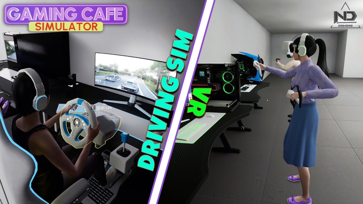 Gaming Cafe Simulator #7 – Phòng Đua Xe Mô Phỏng và Chơi VR Siêu Mới !!