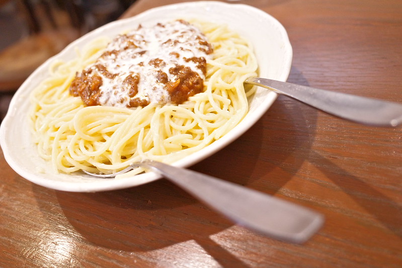 meat sauce spaghetti mugiwara meat sauce spaghetti mugiwara