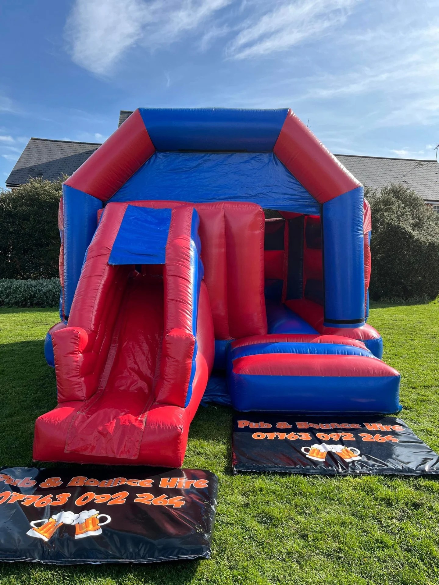 Combo Bouncy Castle With Slide Inflatable Pub and Bouncy Castle Hire, Gillingham, Kent