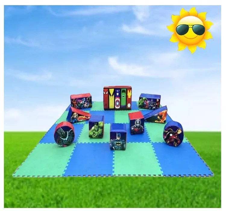 10 Piece Super Hero Soft Play Bouncy Castle Hire Ware, HERTFORD