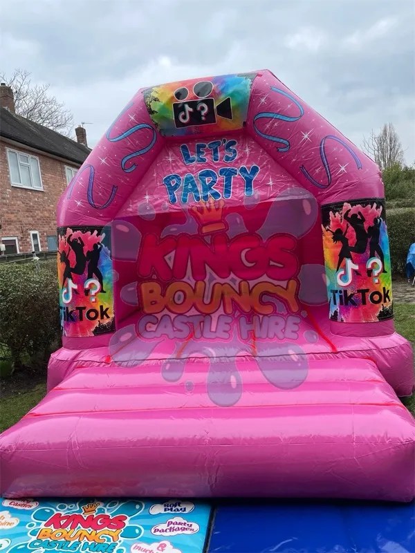 Pink Tik Tok Kings Bouncy Castle Hire