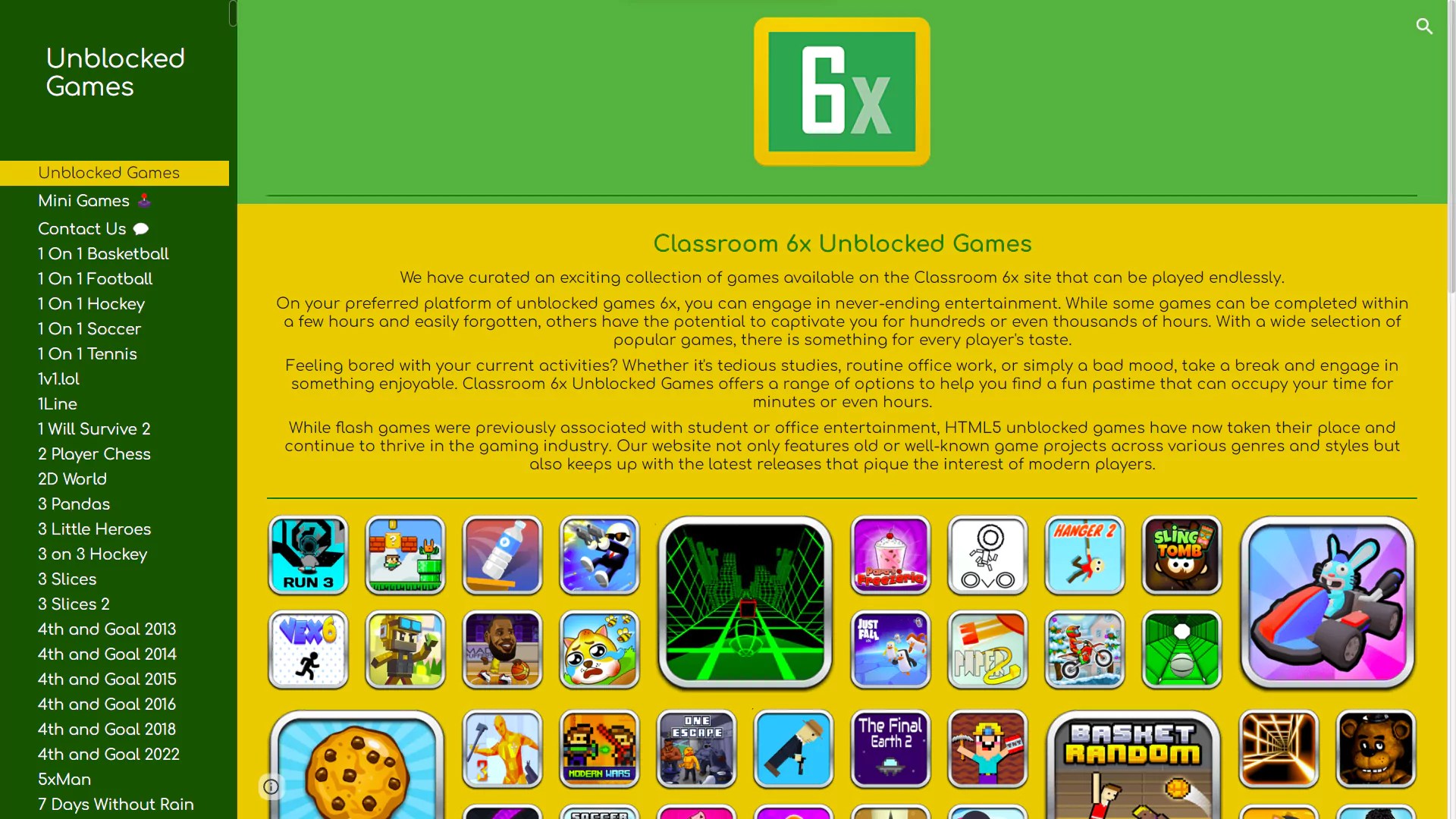 List of Google Classroom Unblocked Games