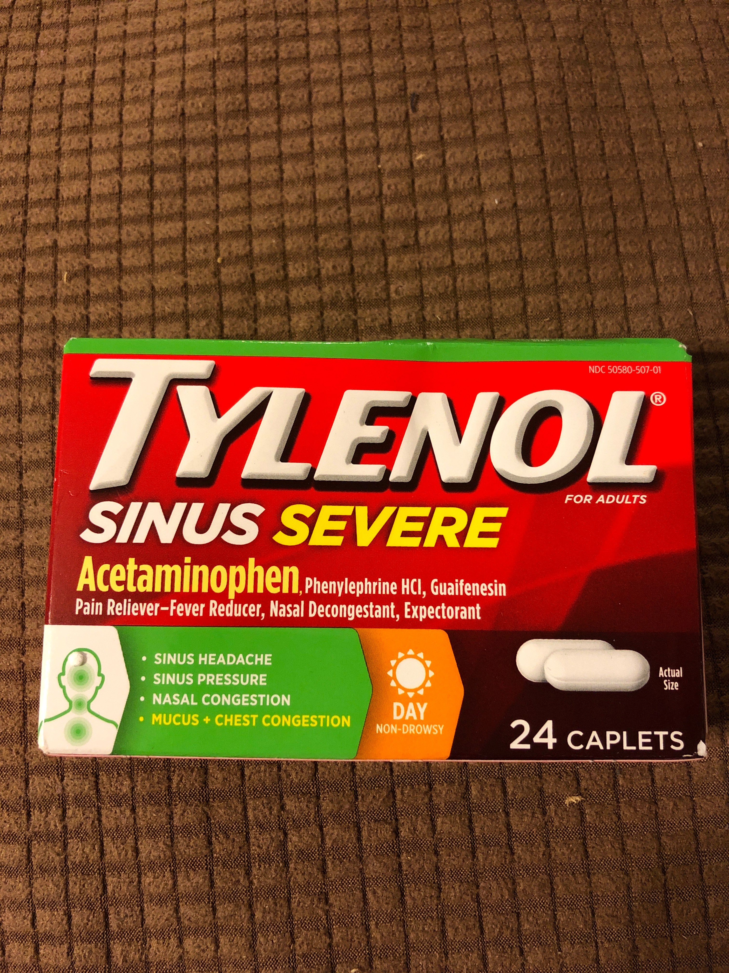 Tylenol Sinus Severe NonDrowsy Pain & Congestion Relief Caplets