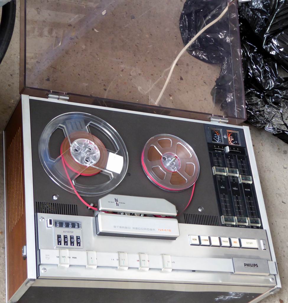 Practical 1970s Philips reel to reel tape recorder with working