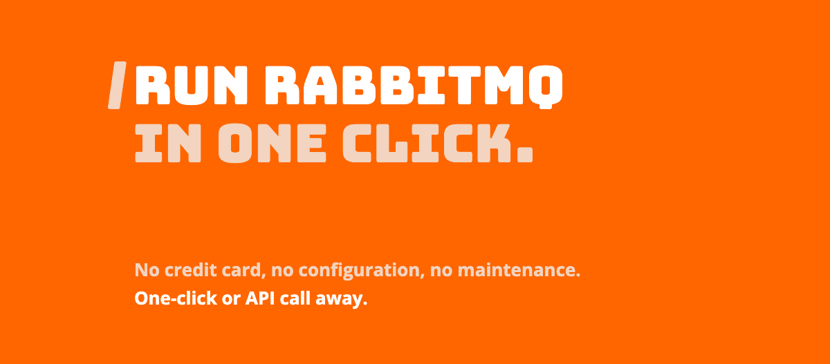 Run RabbitMQ in one click
