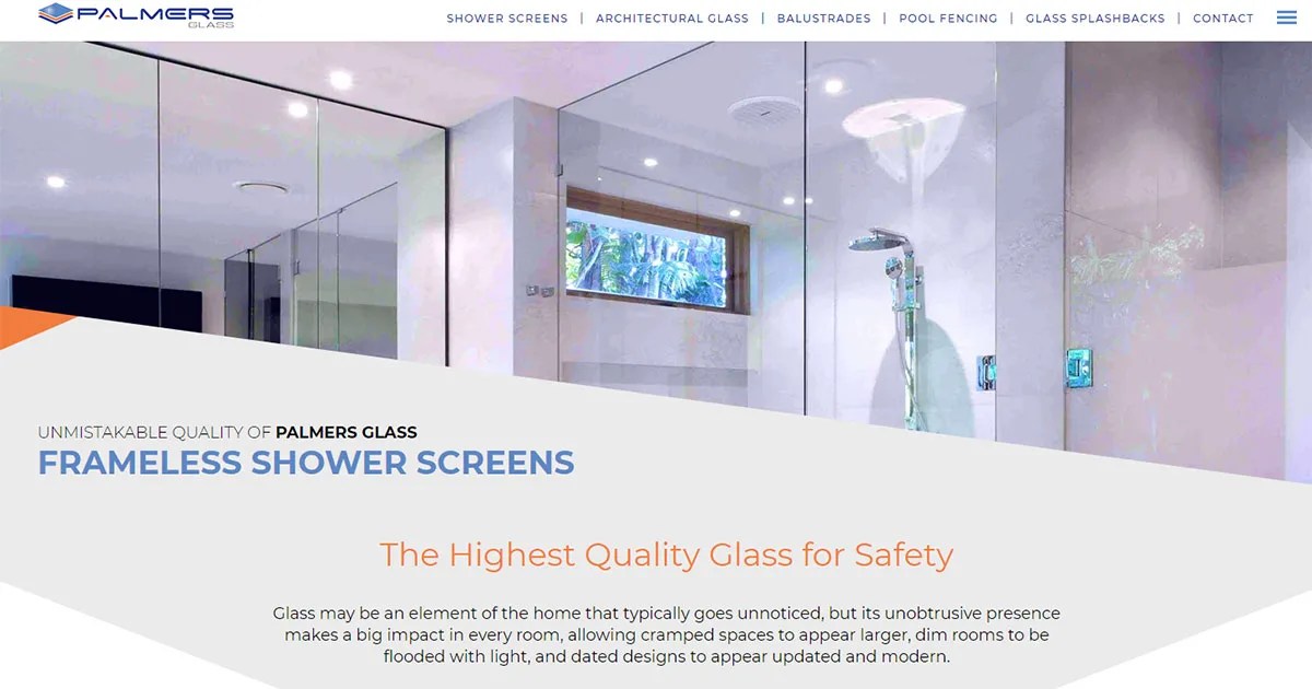 Custom Cut Frameless Shower Screens Sydney Palmers Glass