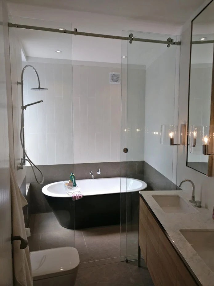 Custom Cut Frameless Shower Screens Sydney Palmers Glass