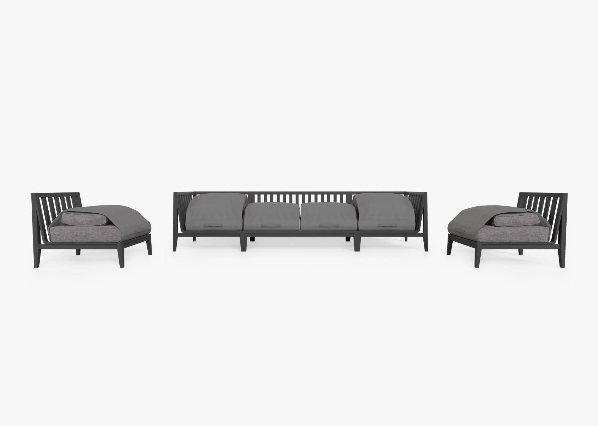 Outer Modular Outdoor Charcoal Aluminum Furniture