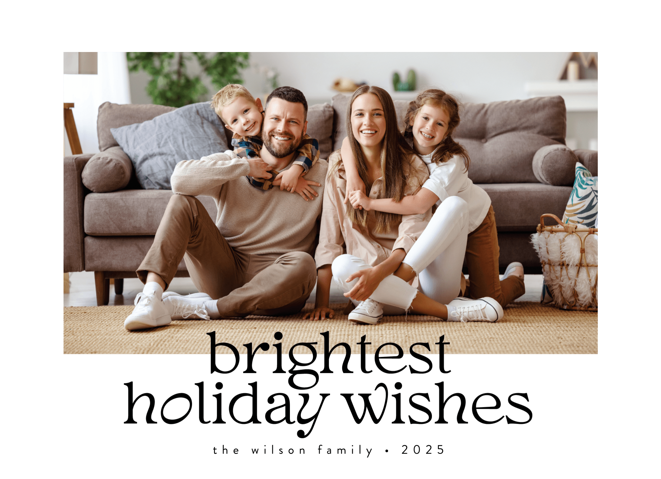 Brightest Holiday Wishes Holiday Photo Card Postable Postable