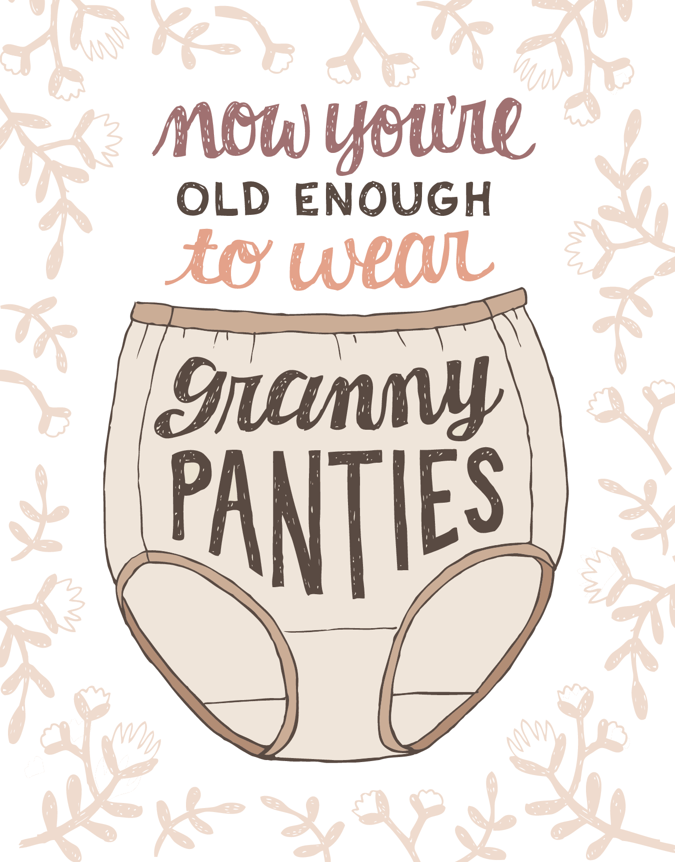Granny Panties by Wit & Whistle Postable