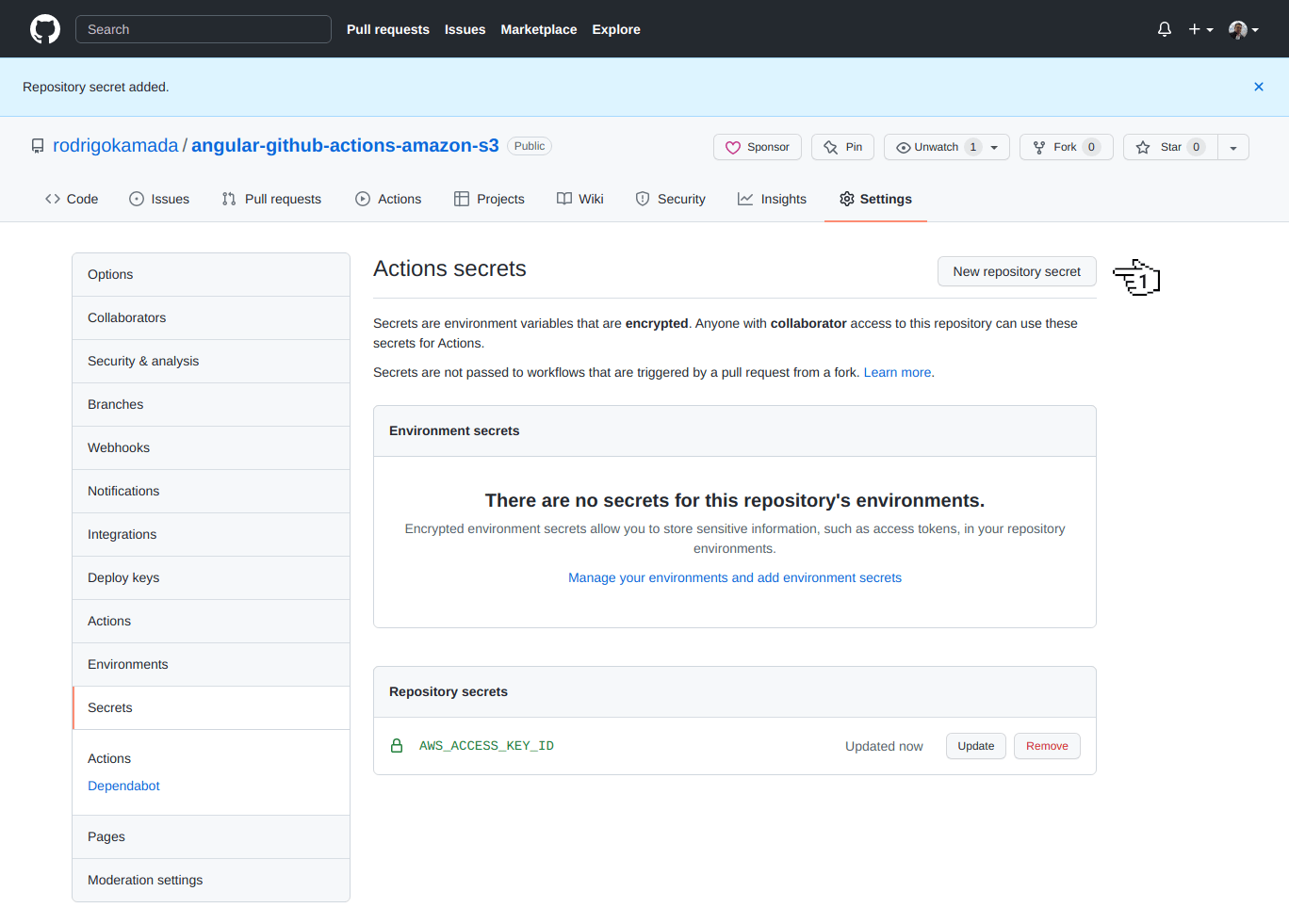 GitHub rodrigokamada/angulargithubactionsamazons3 Application