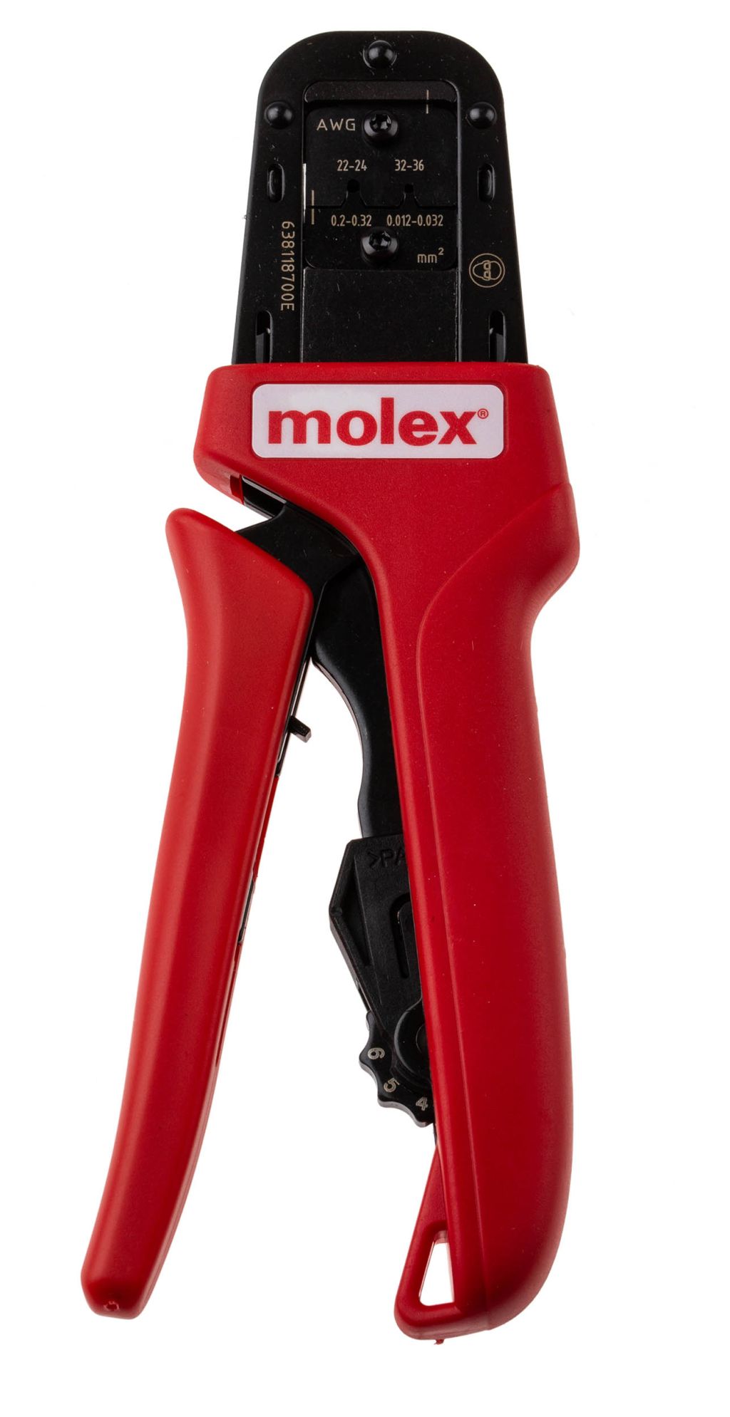 Molex, PremiumGrade Ratcheting Hand Crimping Tool for Terminal - RS