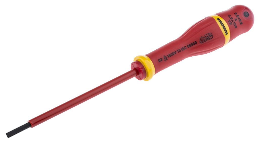 Flat Standard Screwdriver 0.6 x 3.5 mm Tip, VDE 1000V Approved