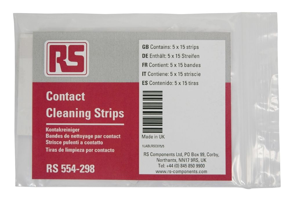 CLEANING STRIP,75HX10WMM 15 STRIPS/CARD RS Components Vietnam