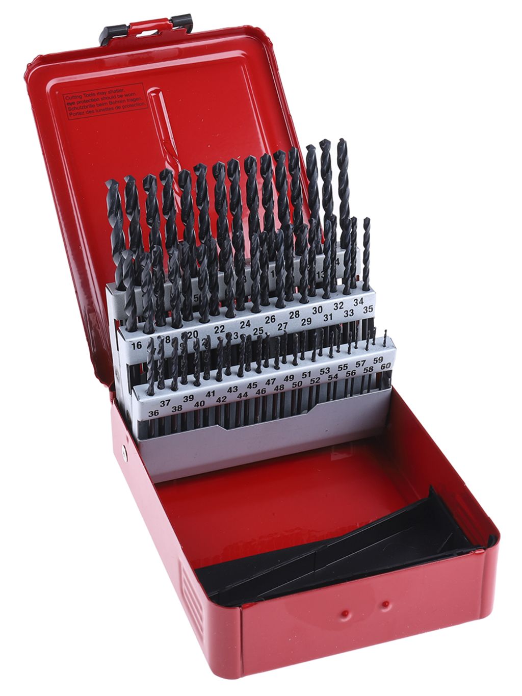 Dormer 60 Piece Metal Twist Drill Bit Set, 1 to 60mm RS Components