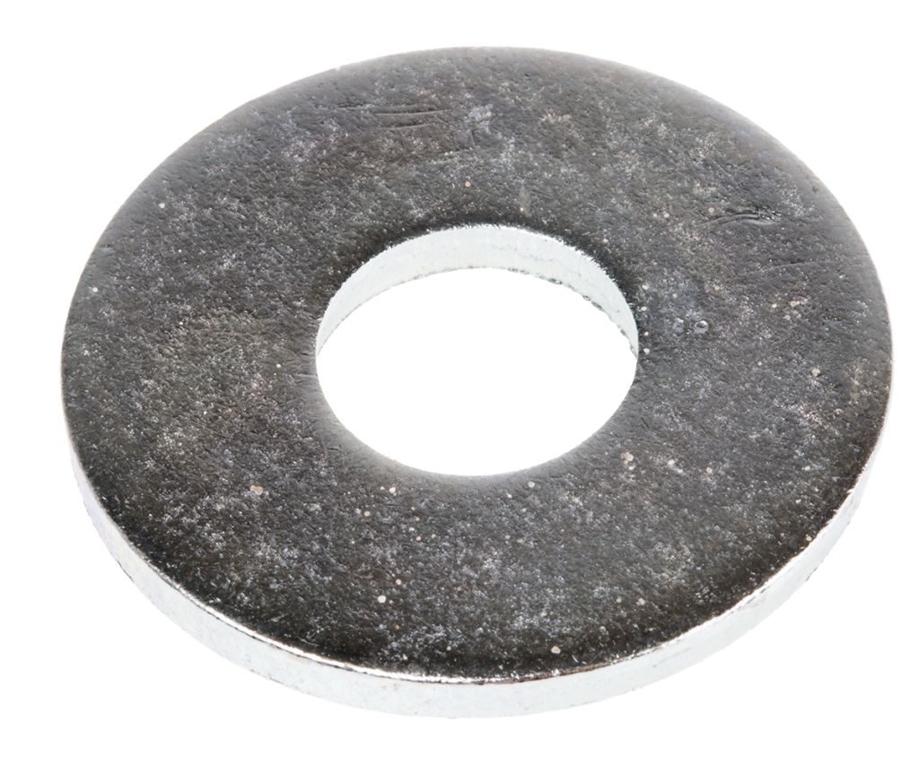 Bright Zinc Plated Steel Plain Washer, 2.5mm Thickness, M10, M10 (Form