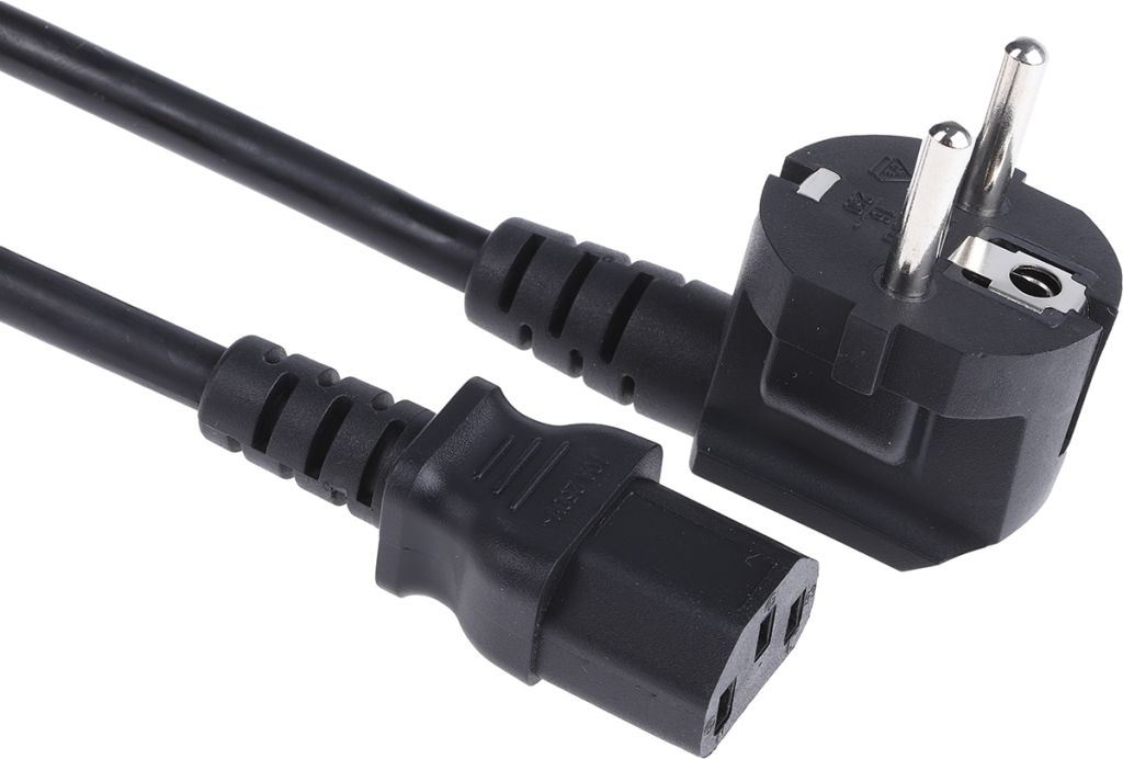 RS PRO IEC C13 Socket to CEE 7/7 Plug Power Cord, 2m RS Components