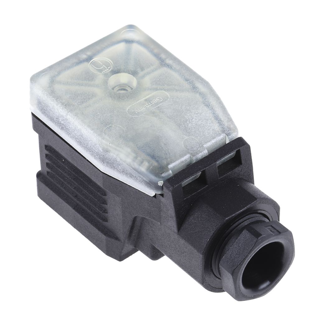 Hirschmann 3P+E DIN 43650 A Solenoid Valve Connector, Female, Screw