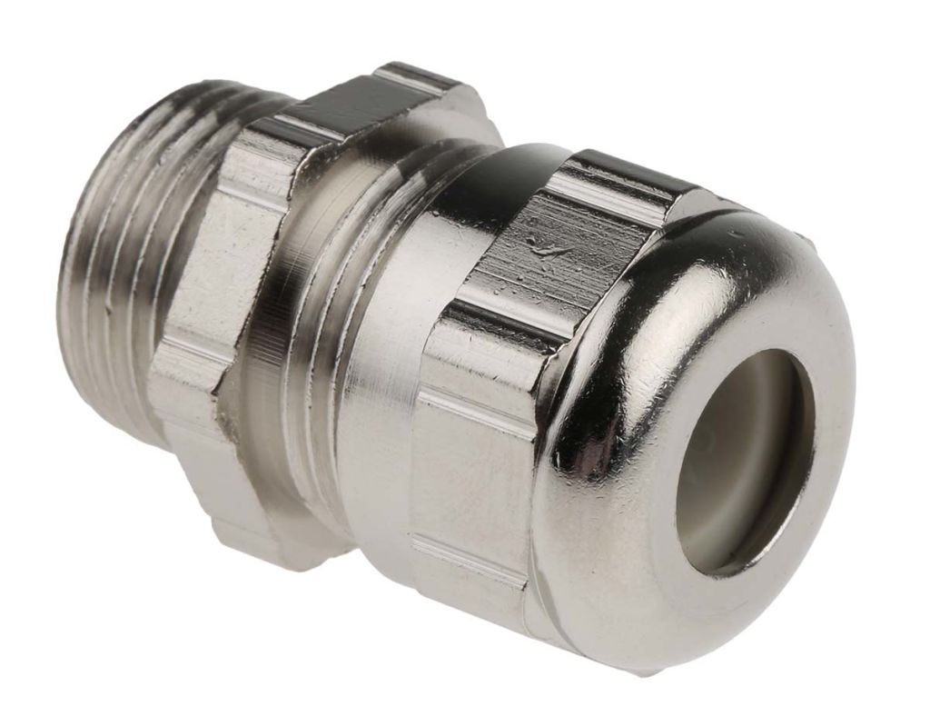 ABB Nickel Plated Brass M20 Cable Gland Without Locknut, 11mm, IP68
