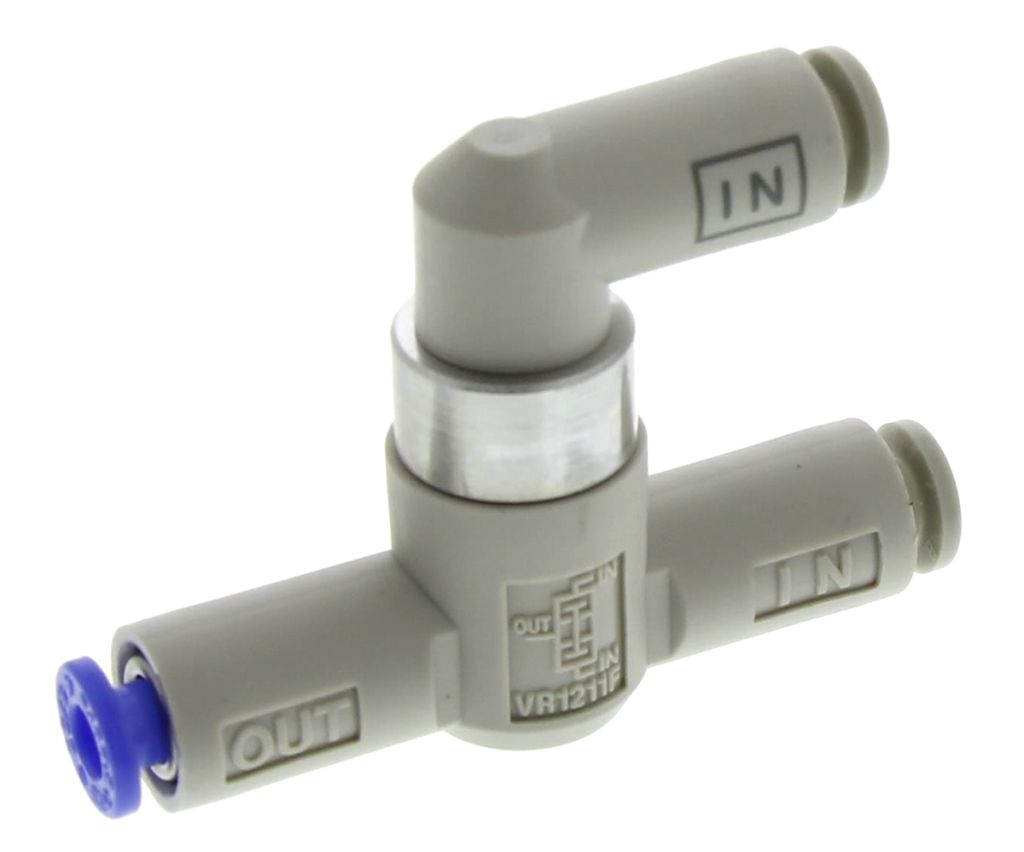 SMC VR12 Series, Pneumatic Shuttle Valve AND Logic Function 4mm Tube