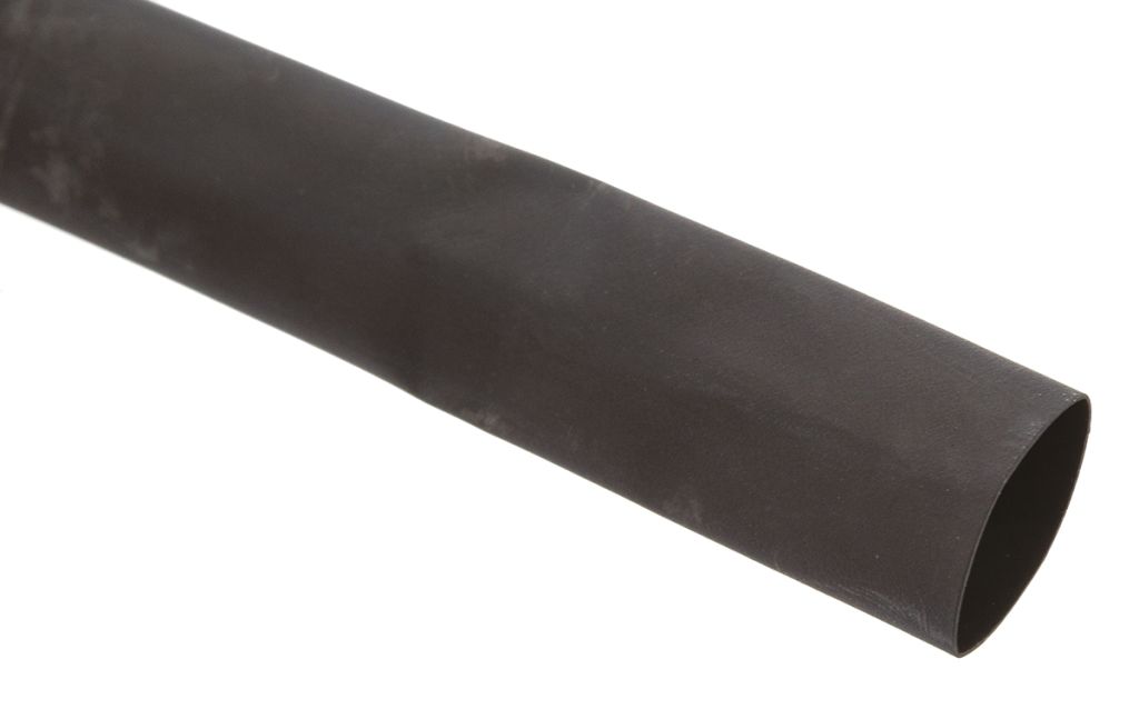 HellermannTyton Heat Shrink Tubing, Black 12mm Sleeve Dia. x 5m Length