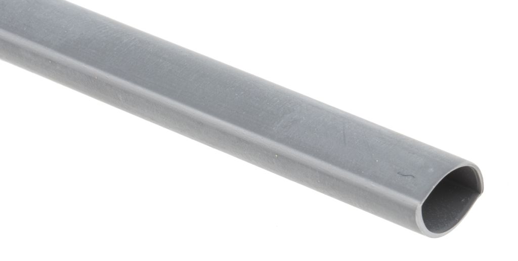 RS PRO Halogen Free Heat Shrink Tubing, Grey 9.5mm Sleeve Dia. x 1.2m