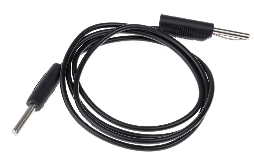 RS PRO 4 mm Test Probe Lead, 2.5A, 50V ac, Black, 1m Lead Length RS