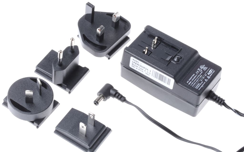 EOS, 30W Plug In Power Supply 24V dc, 1.25A, 1 Output AC/DC Adapter
