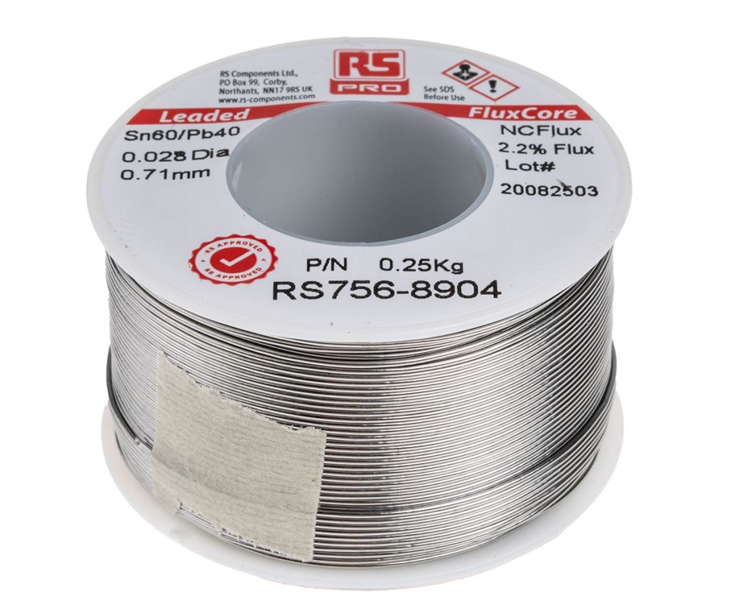 RS PRO Wire, 0.71mm Lead solder, 183°C Melting Point RS Components