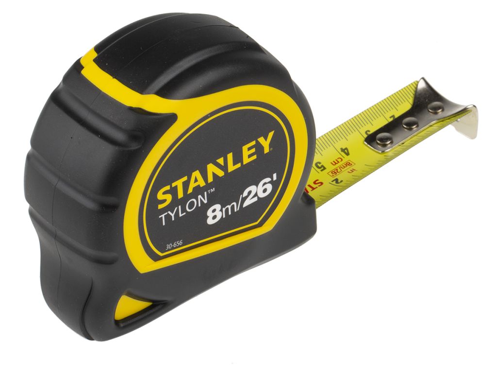 Stanley Tylon 8m Tape Measure, Metric & Imperial RS Components Indonesia