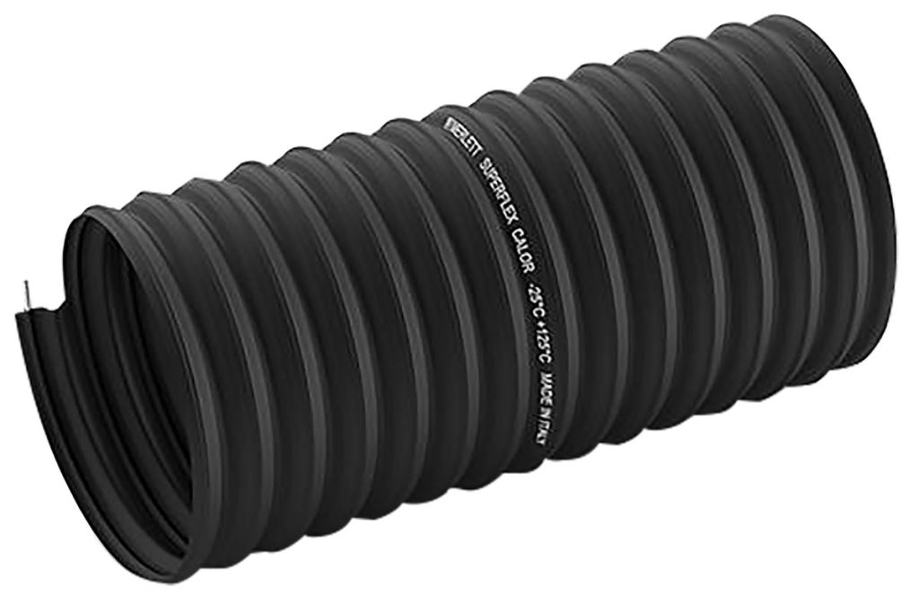 Merlett Plastics Thermoplastic Rubber 10m Long Black Flexible Ducting