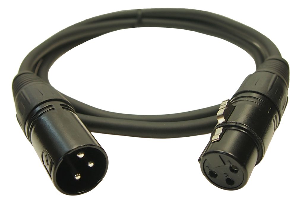 RS PRO Male XLR3 to Female XLR3 Cable, Black, 2m RS Components Vietnam