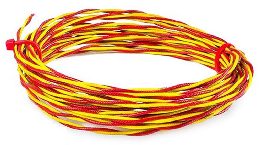 RS PRO Thermocouple Wire, Glass Fibre Sheath, Type K, 1/0.711mm, 100m