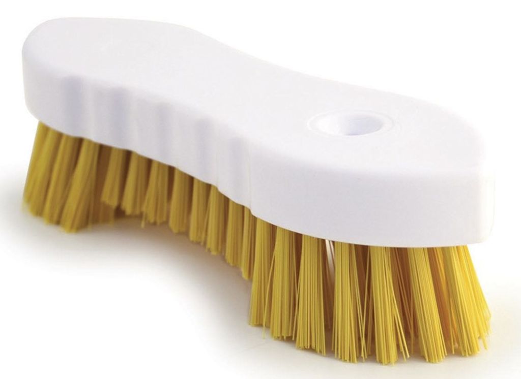 RS PRO Soft/Hard Bristle Yellow Scrubbing Brush, PET bristle material