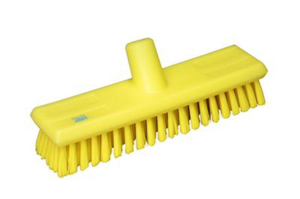 Vikan Hard Bristle Yellow Scrubbing Brush, 24mm bristle length, PET