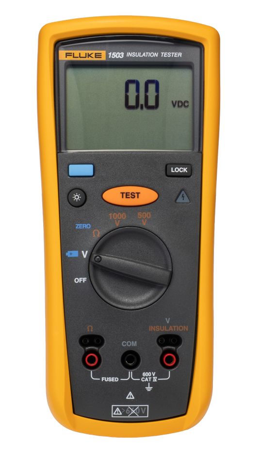 Fluke 1503, Insulation Tester, 1000V, 2GΩ, CAT III 600V RS Components Indonesia