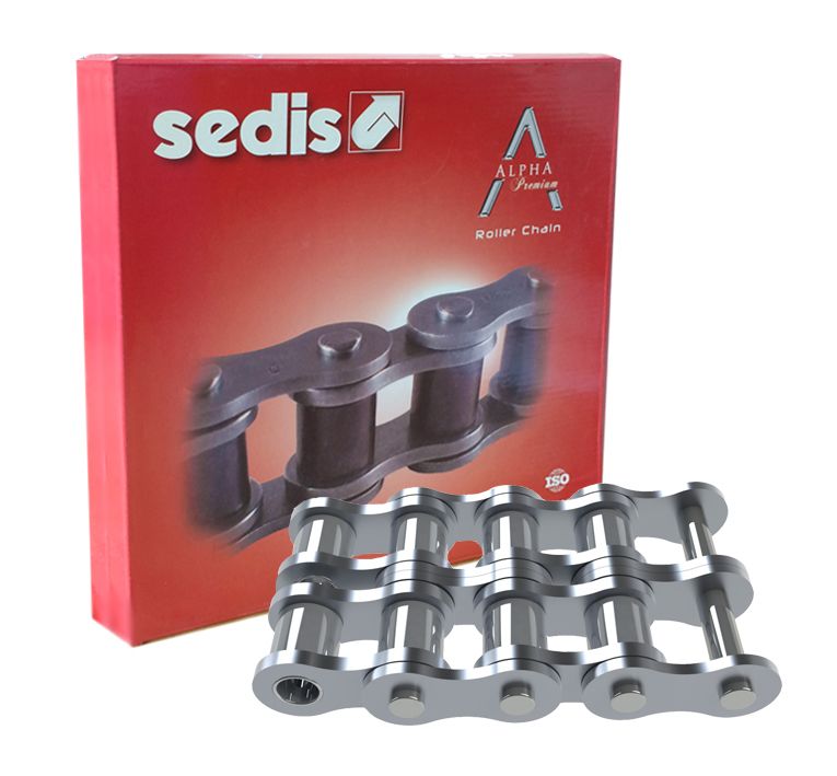 Sedis 08B2 Duplex Roller Chain, 5m, ALPHA RS Components Indonesia