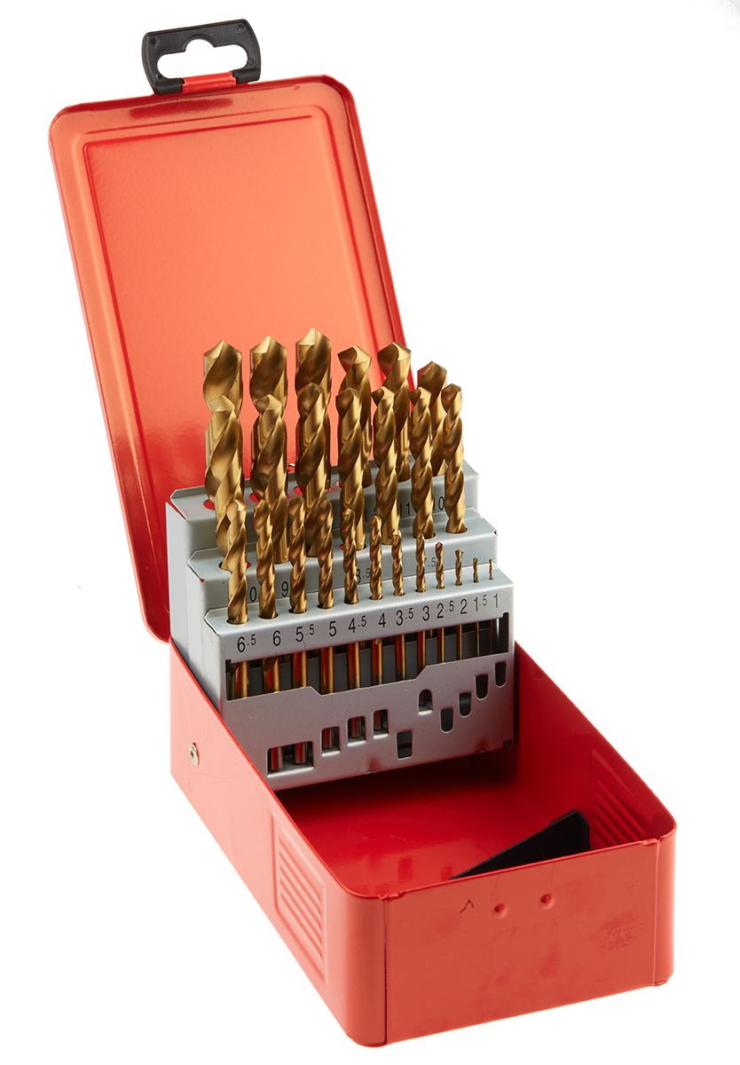 RS PRO 25 Piece Metal Twist Drill Bit Set, 1mm to 13mm RS Components