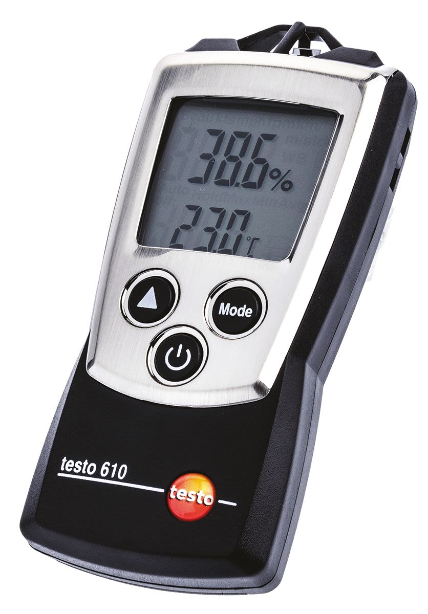 Testo 610 Handheld Hygrometer, Max Temperature +50°C, Max Humidity 100RH RS Components Indonesia