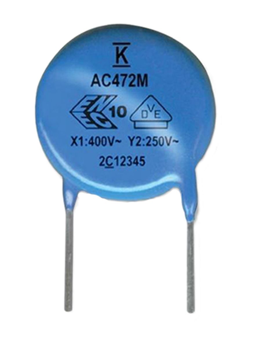 KEMET Single Layer Ceramic Capacitor SLCC 2.2nF 400V ac ±20 Y5U