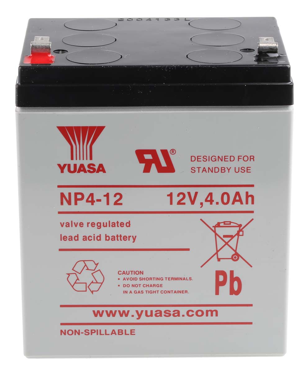 Yuasa 12V NP412 Sealed Lead Acid Battery 4Ah RS Components Indonesia
