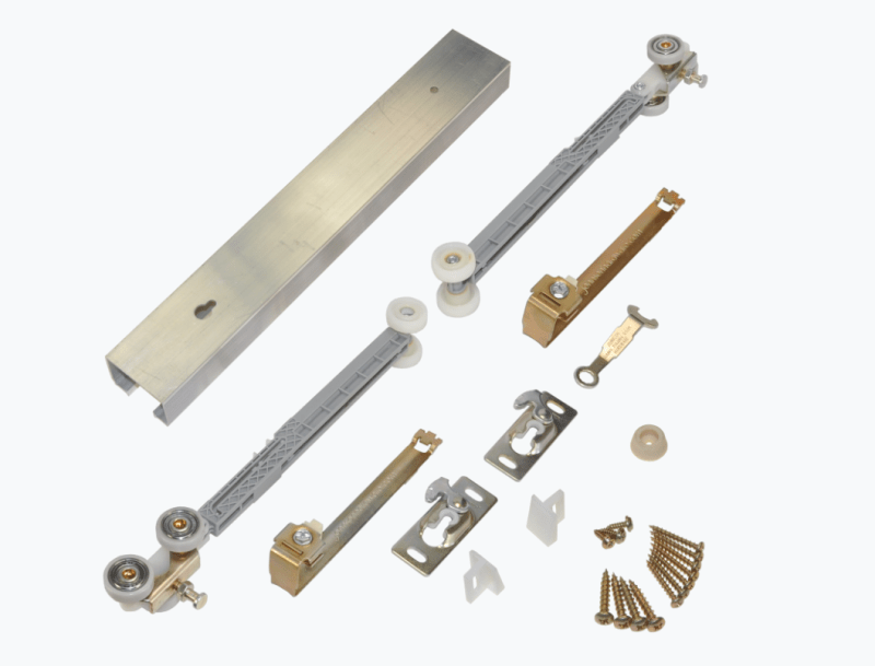 Single Pocket Door Hardware Kit With Soft Open and Close Rustica