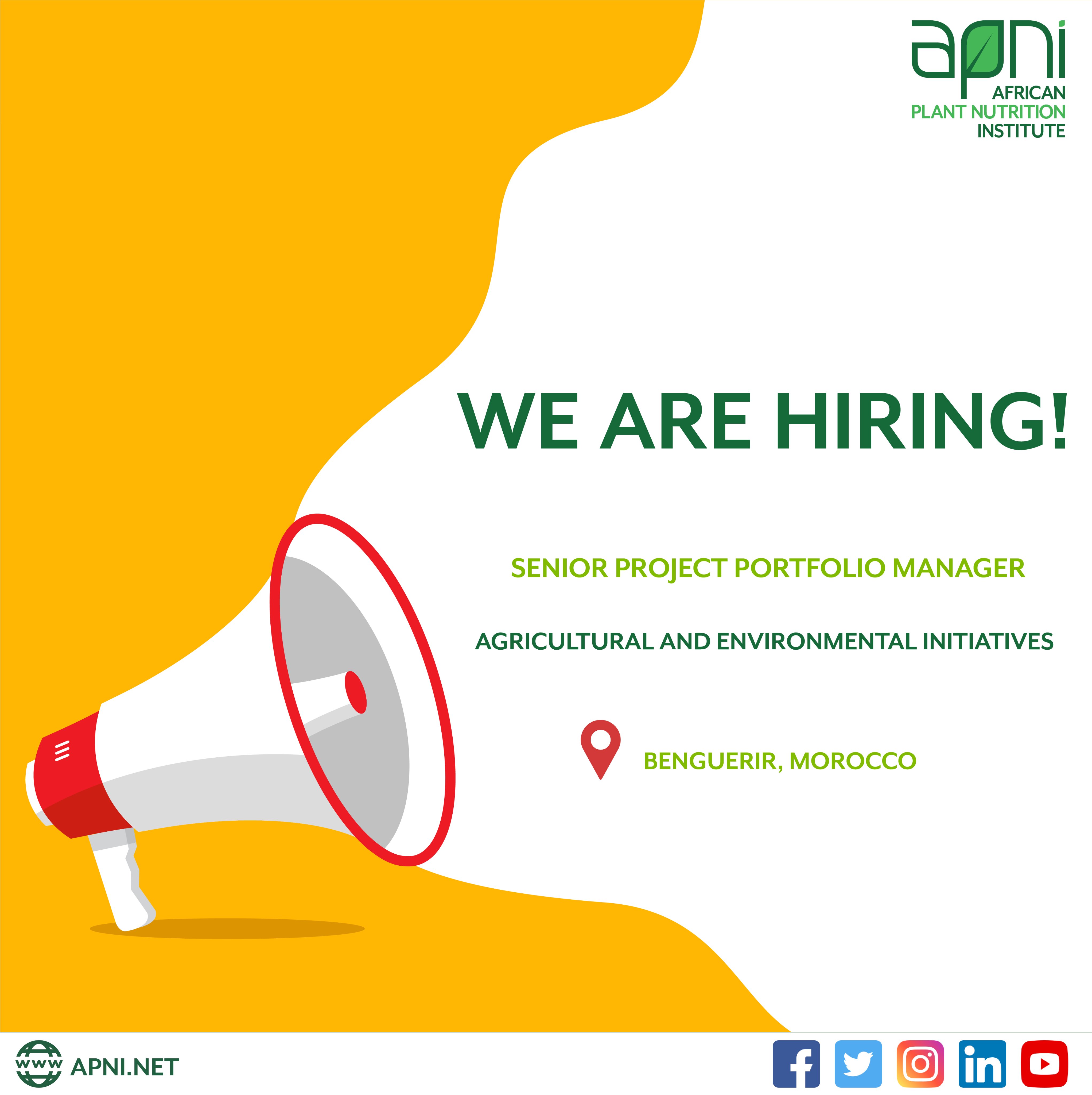 Job Senior Project Portfolio Manager at African Plant Nutrition Institute