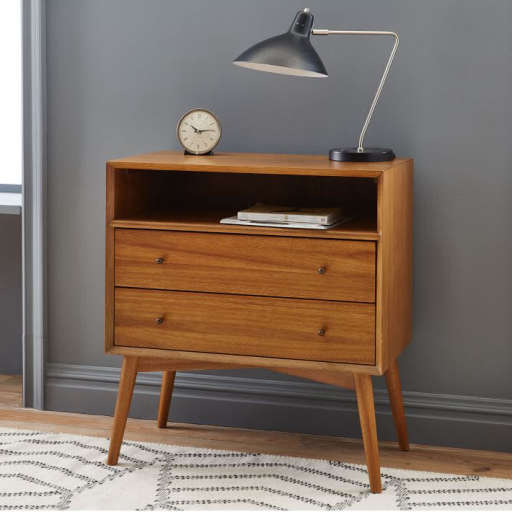 MidCentury Grand Nightstand Acorn
