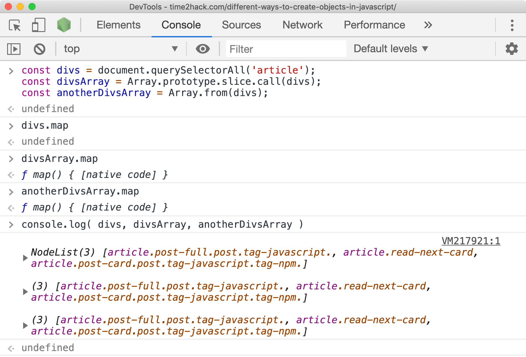 Different ways to create Arrays in JavaScript Time to Hack