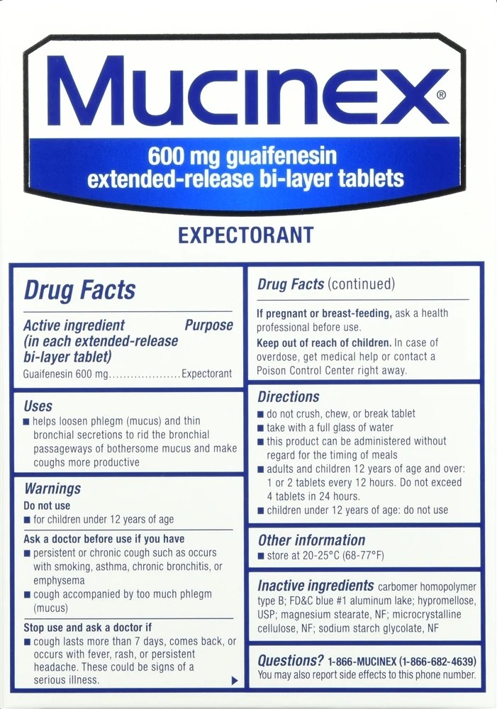 Mucinex Expectorant 12 Hour ExtendedRelease BiLayer Tablets, 100