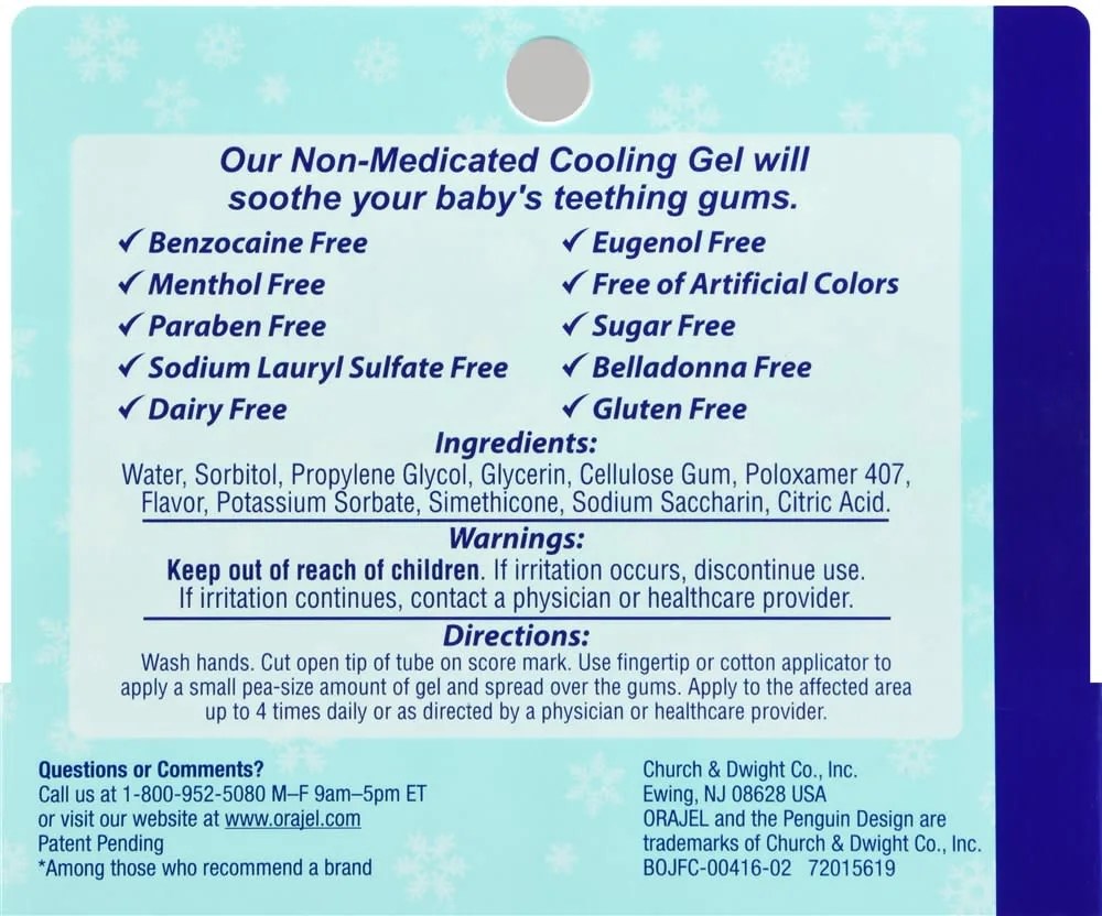 Baby Orajel NonMedicated Cooling Gel for Teething Optum Store